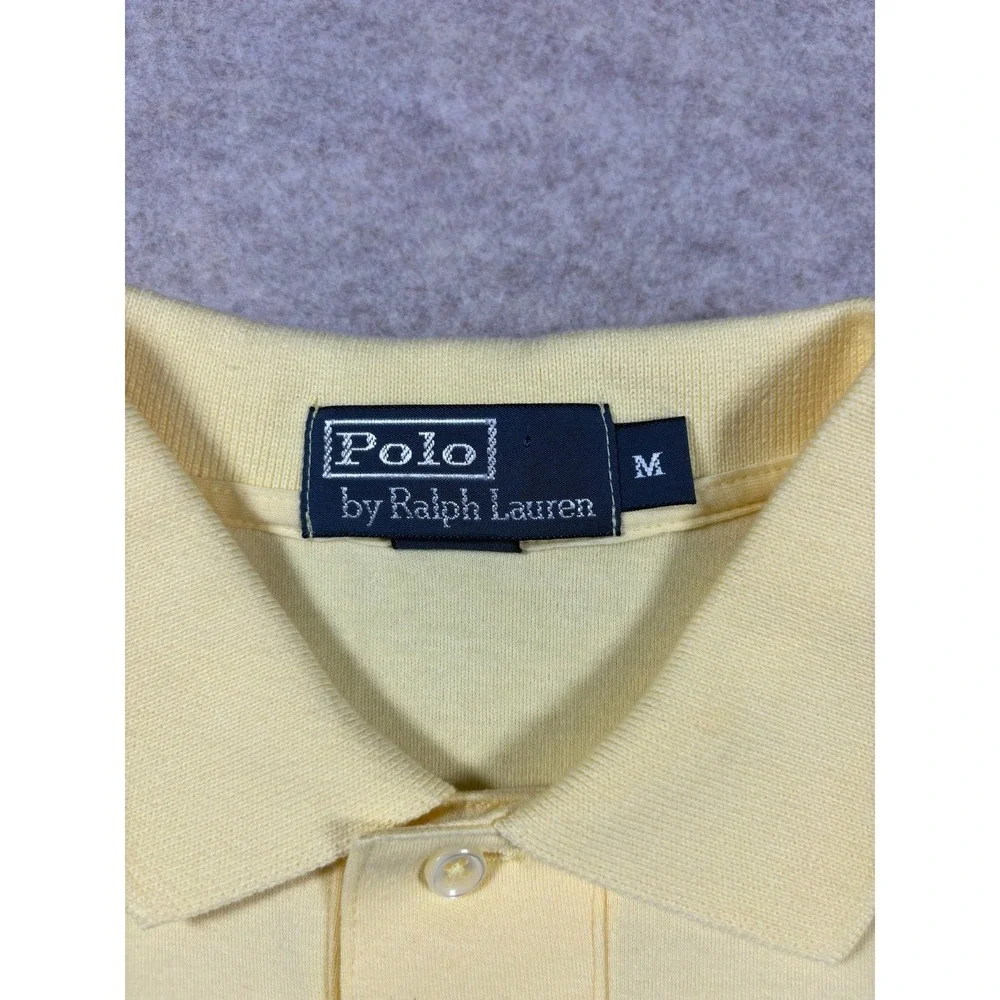NEW Polo Ralph Lauren Mens M Interlock Polo Shirt Wicket Yellow 4403924